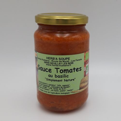 Sauce tomates au basilic BIO (340g)